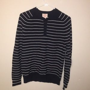 Mens Brooks Brothers Striped Henley Sweater Size M